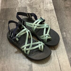 Teal & Black Chaco Sandals